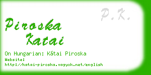 piroska katai business card